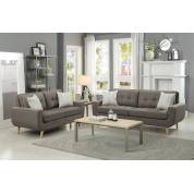Deryn Sofa Set - Polyester - Grey